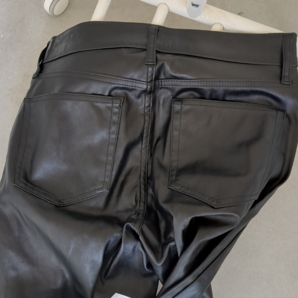 GAP Black Pleather Pants - Picture 5 of 5
